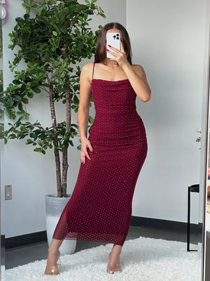 Lovely Night Dress (Burgundy)