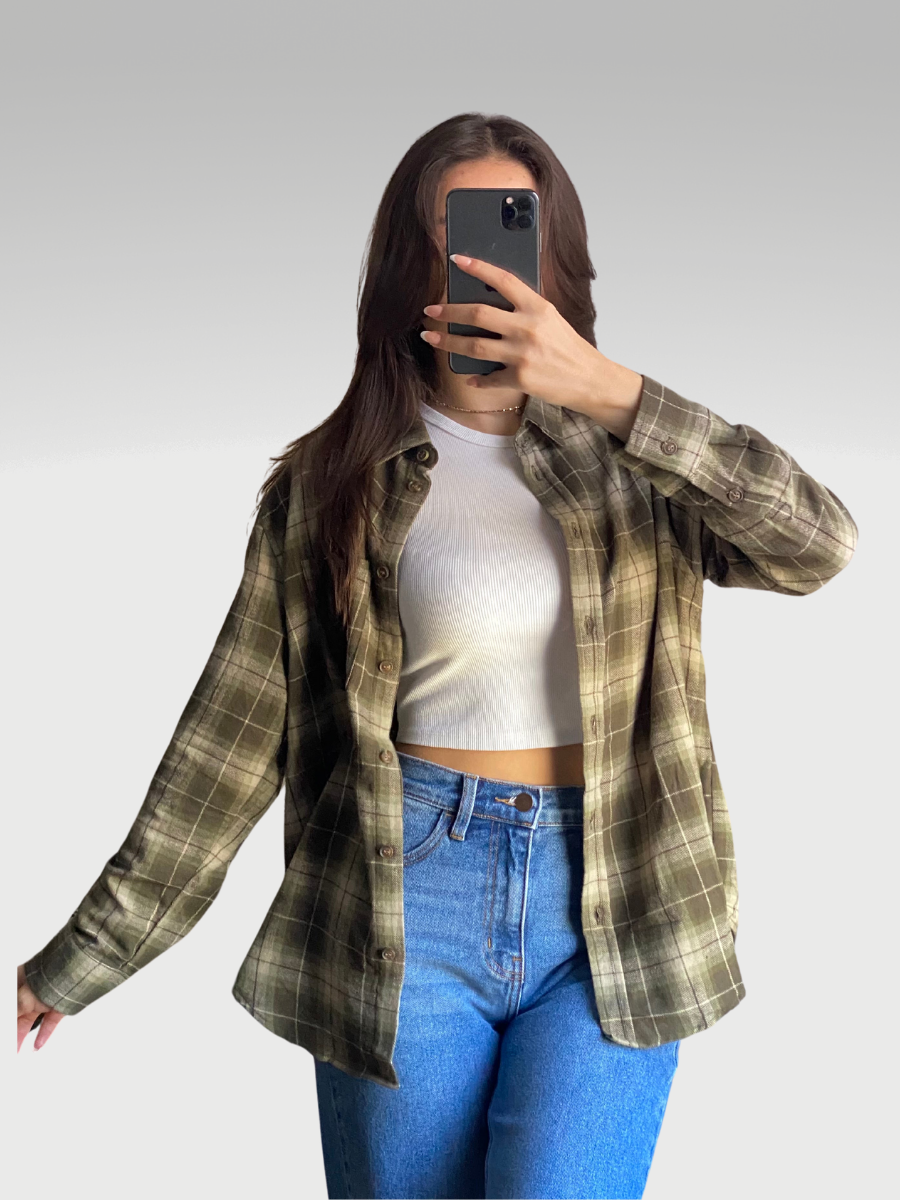 Nessa Flannel (Olive)