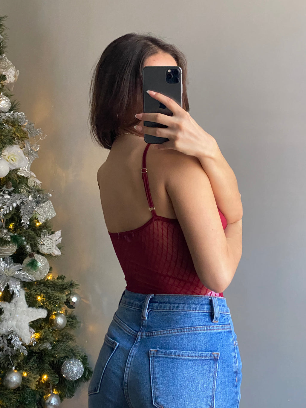 Radar Bodysuit (Wine)