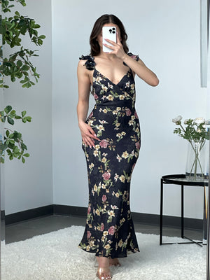 Peony Dress (black)