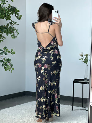 Peony Dress (black)
