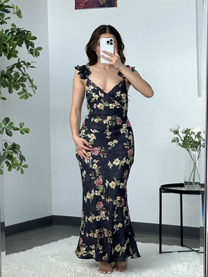 Peony Dress (black)