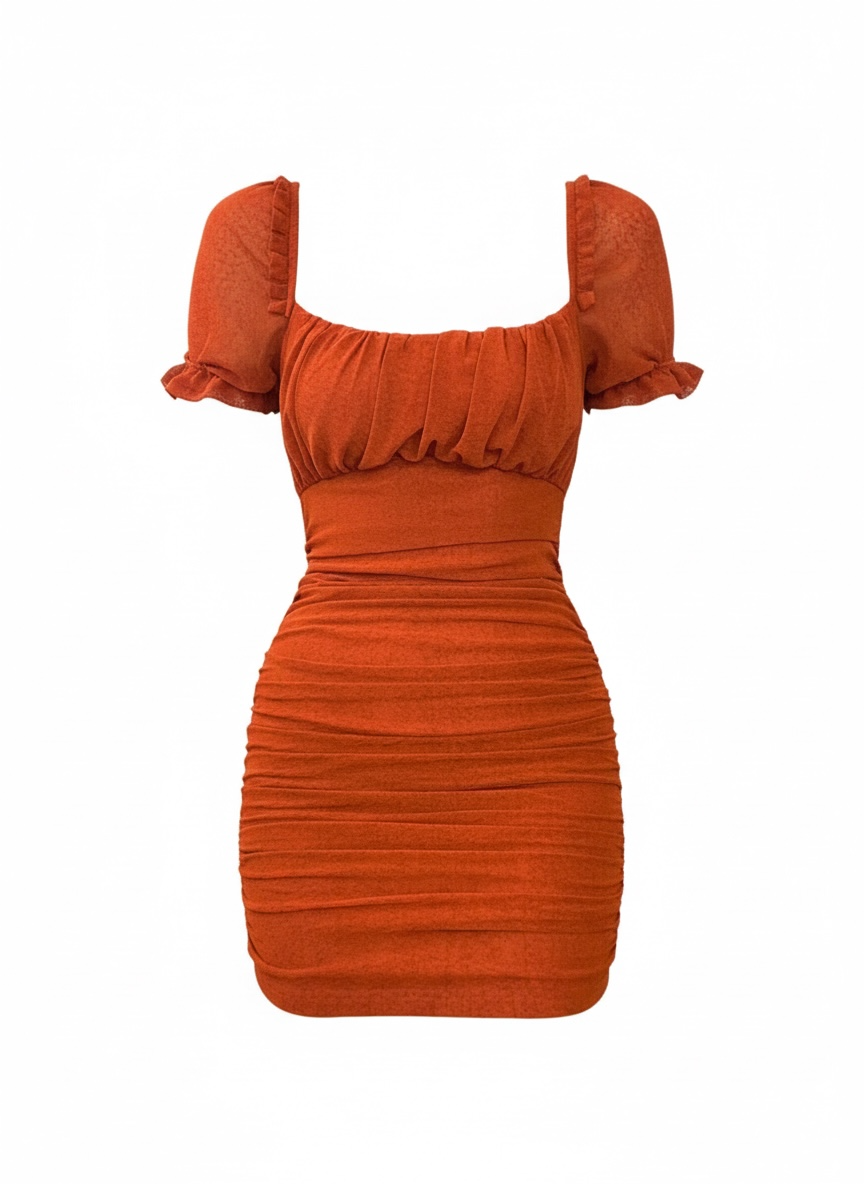 Hello Cutie Dress (Rust)