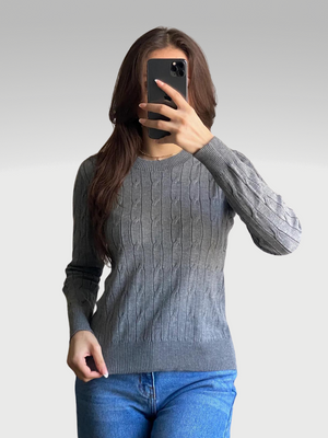 Noelia Cable Sweater (Grey)