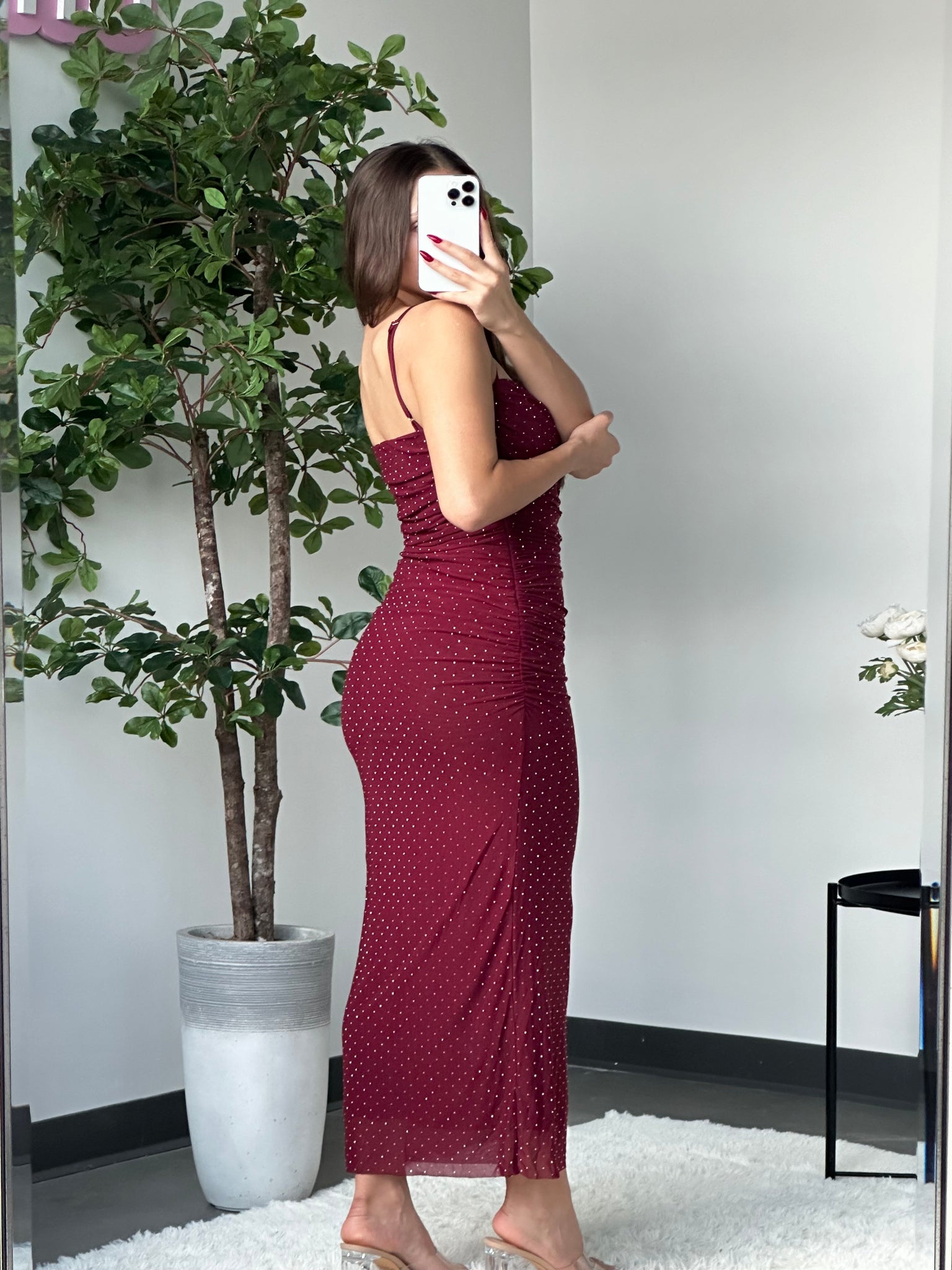 Lovely Night Dress (Burgundy)