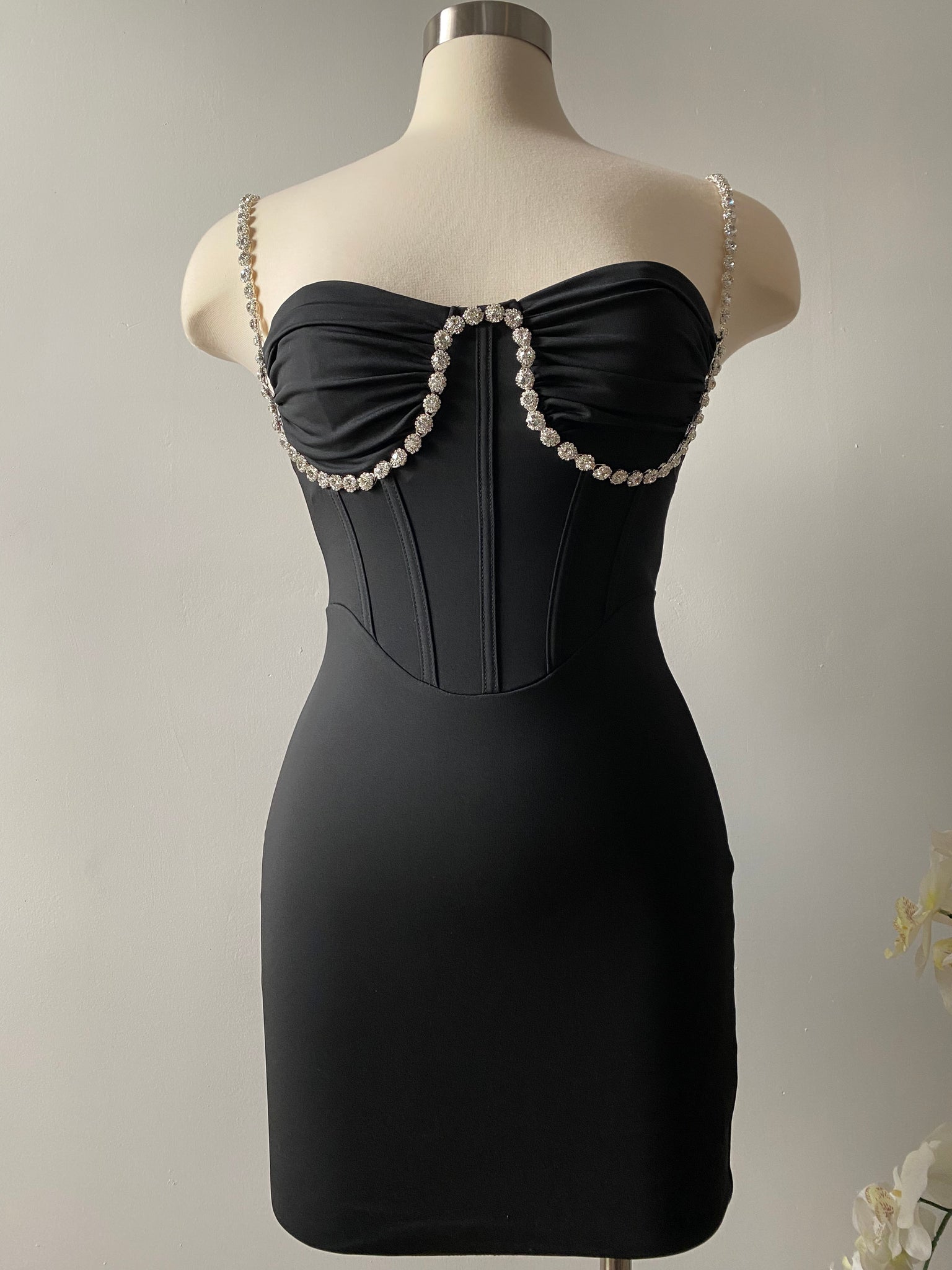 Diamanté Dress (Black)