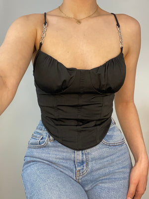 Yours Truly Corset Top (Black)