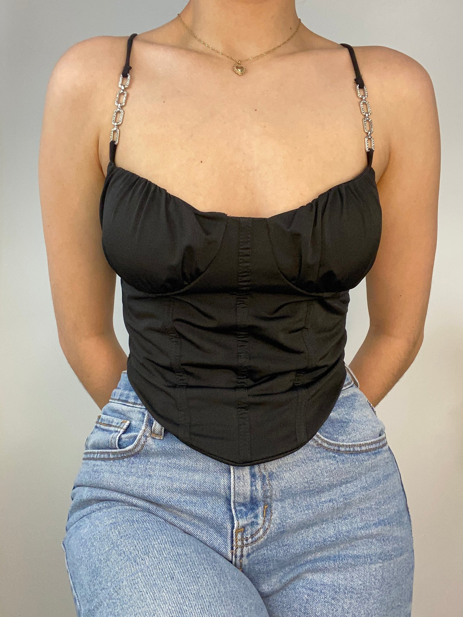 Yours Truly Corset Top (Black)