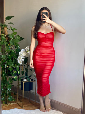 Hugs And Kisses Dress (Red)